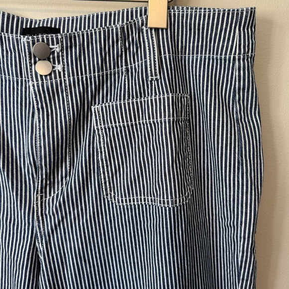 Talbots Size 16 Wide Leg Trouser Jeans - Railroad Stripe - Picture 2 of 7